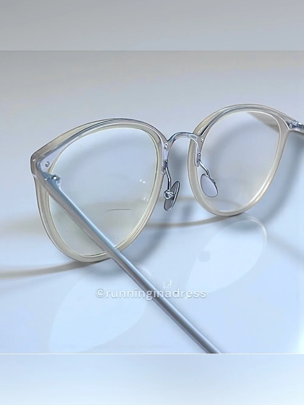 Linda Farrow Calthorpe Oval Glasses NWT LFL251 White Gold Full Boutique Box Set